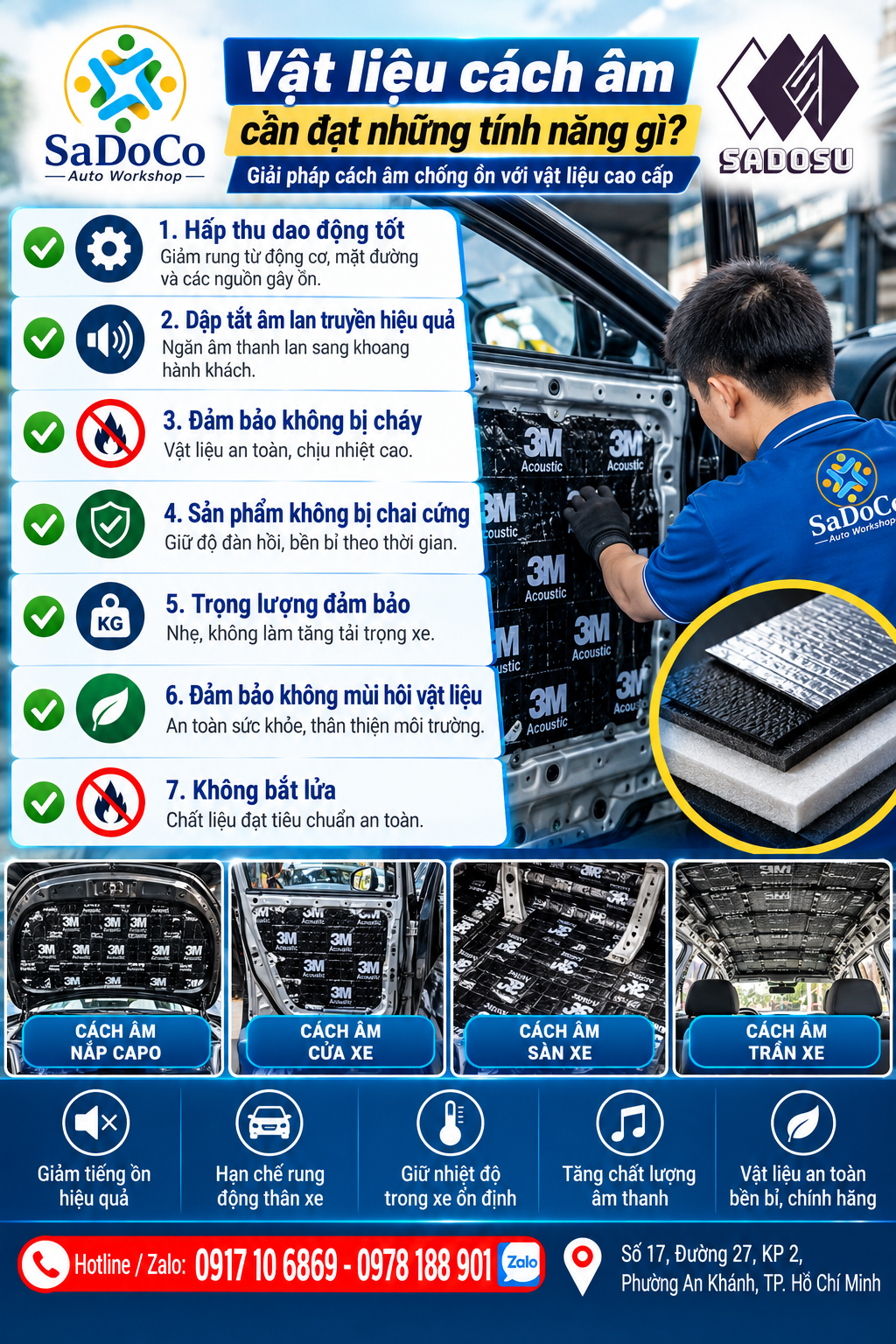 Cách âm chống ồn SaDoSu Basic