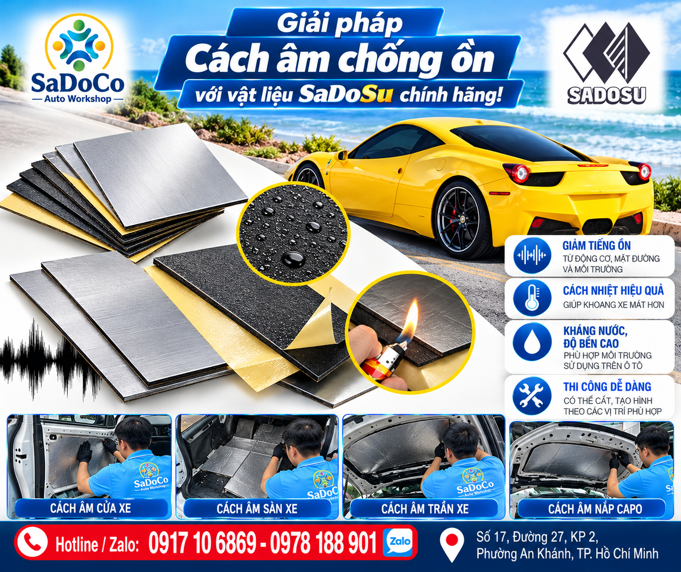 Vật liệu tiêu âm chống ồn SaDoSu