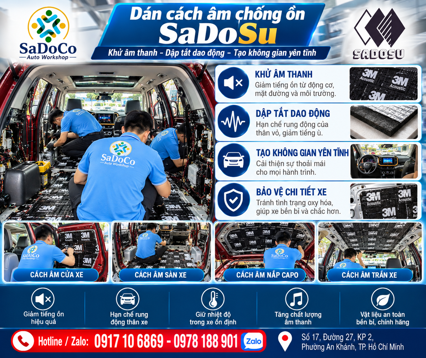 Quy trình thi công cách âm chống ồn SaDoSu