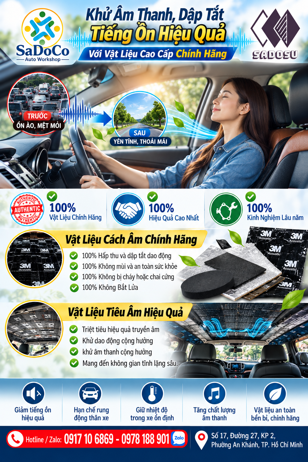 Cách âm chống ồn SaDoSu Luxury