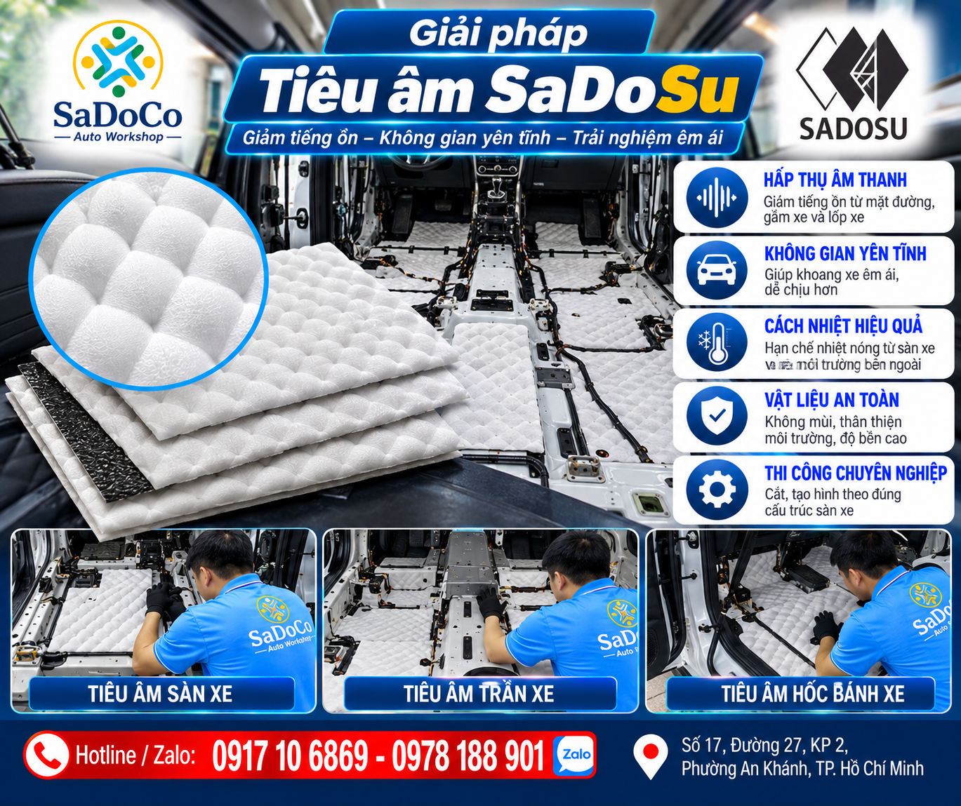 Giải pháp tiêu âm SaDoSu với vật liệu cao cấp