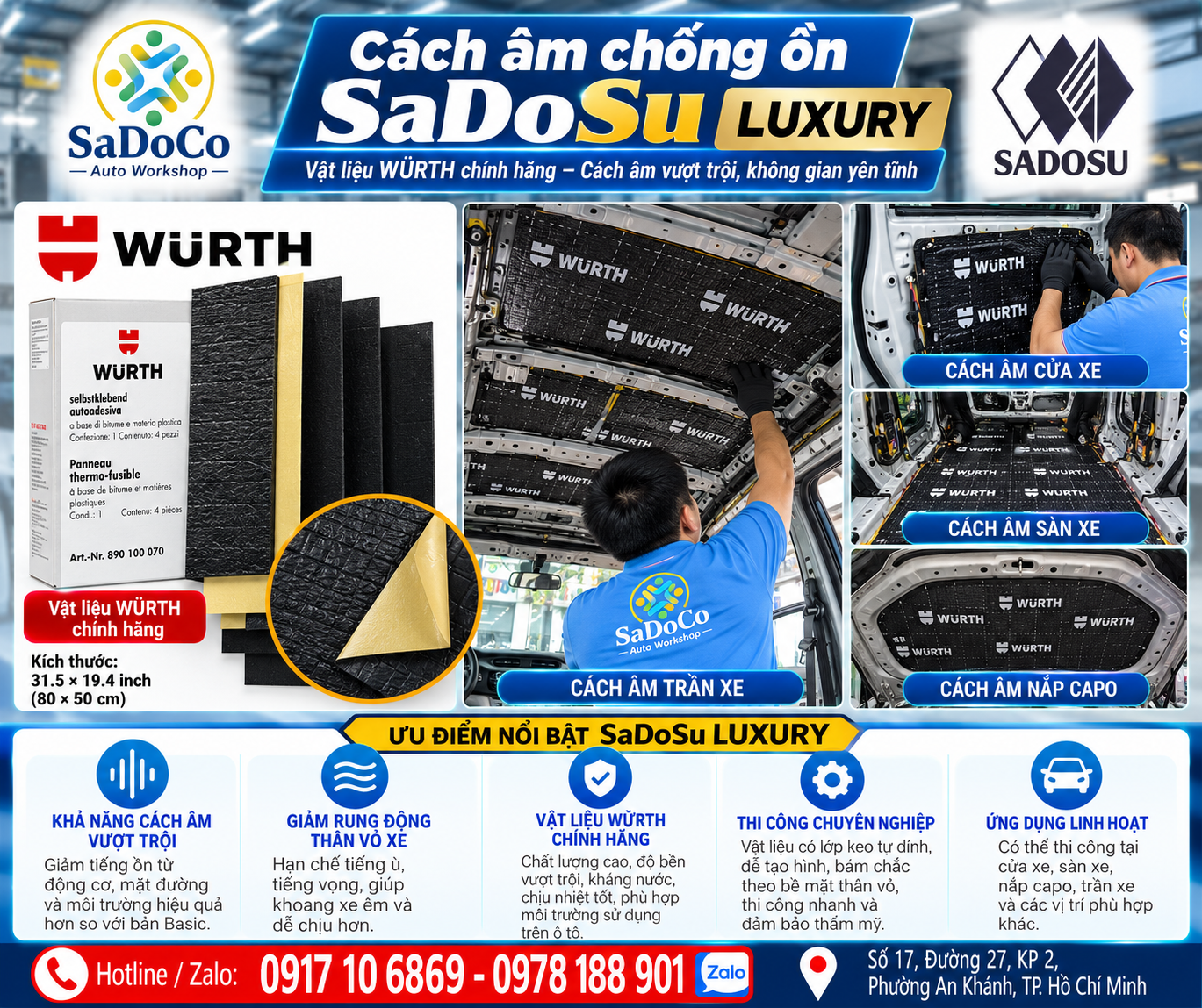 Vật liệu cách âm SaDoSu Basic Platinum Luxury