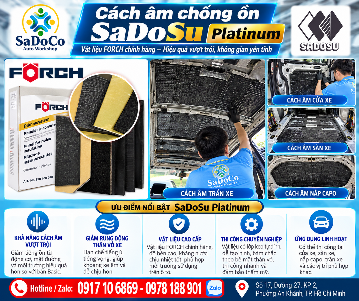 Vật liệu cách âm chống ồn SaDoSu