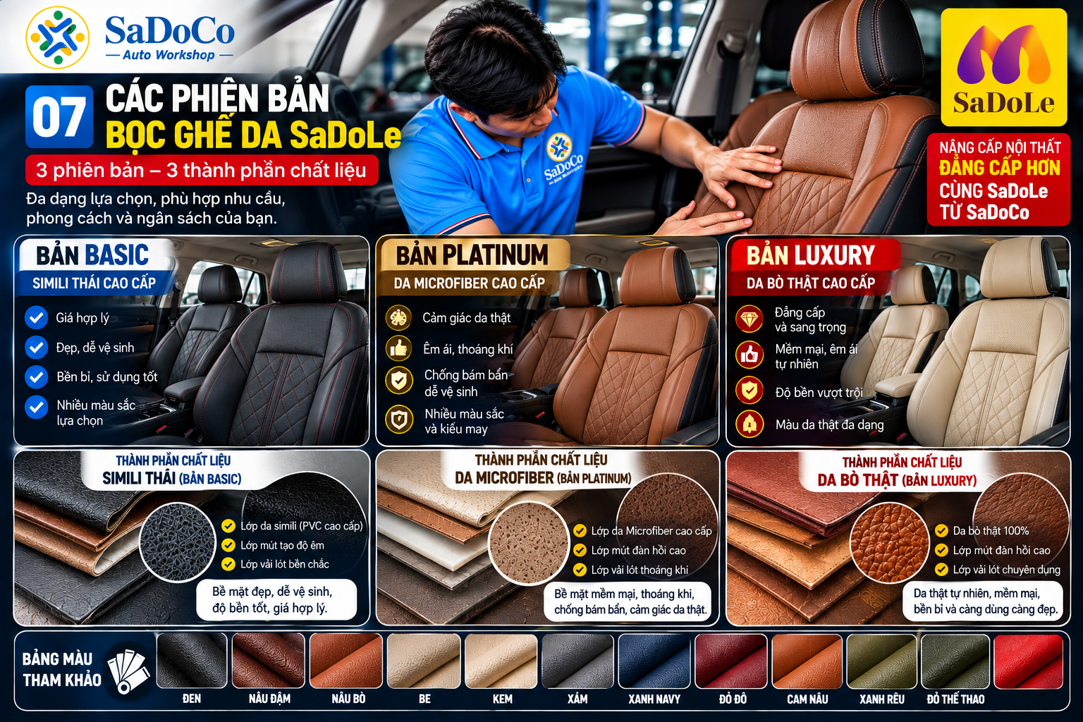 SaDoLe Platinum – da vi sợi Microfiber